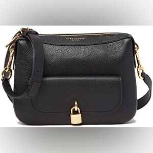 Marc Jacobs Black Crossbody Bag with Gold Accents